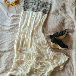 Sleeveless peasant maxi dress
